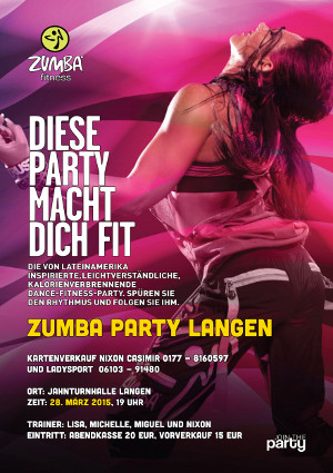 Plakat Zumba-Party 28. März 2015